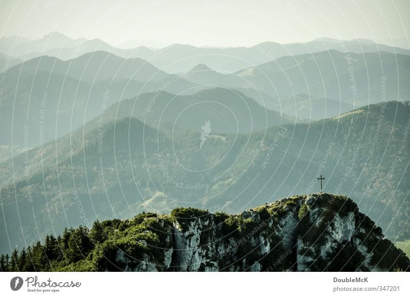 Der Breitenstein ruft! Ausflug Ferne Freiheit Berge u. Gebirge wandern Natur Landschaft Luft Himmel Schönes Wetter Alpen Gipfel grün Lebensfreude ruhig