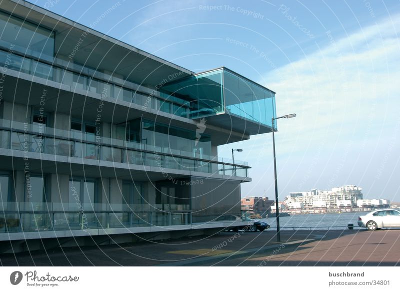 Human Aquarium Design Haus Himmel Nordsee Amsterdam Niederlande Europa Hafenstadt Architektur Balkon Kasten Glas Häusliches Leben außergewöhnlich maritim modern