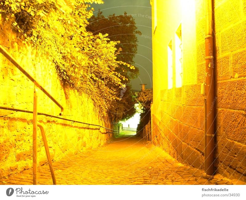 goldener mittelweg Marburg Nacht Gasse Langzeitbelichtung Sommer Architektur Wege & Pfade