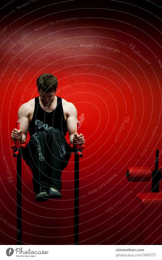 Pumpen Gesunde Ernährung sportlich Fitness Sport Sport-Training maskulin 1 Mensch 18-30 Jahre Jugendliche Erwachsene anstrengen Energie Gesundheit Konzentration