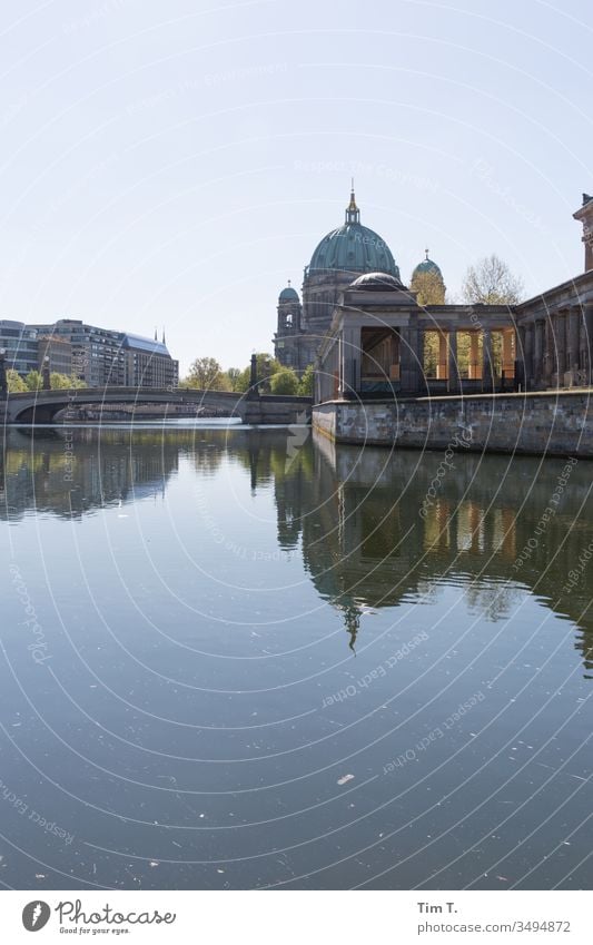 Spree Berlin Museum Dom Hauptstadt Außenaufnahme Farbfoto Menschenleer Stadtzentrum Sehenswürdigkeit Architektur Fluss Gebäude Tourismus Bauwerk Denkmal