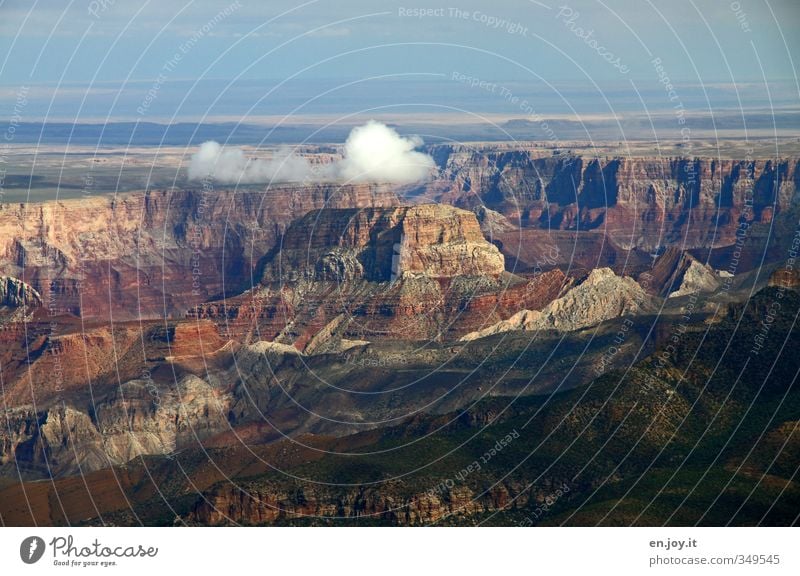 Weitsicht Ferien & Urlaub & Reisen Tourismus Abenteuer Natur Landschaft Himmel Wolken Horizont Klima Wetter Schlucht Felsplateau alt außergewöhnlich Bekanntheit