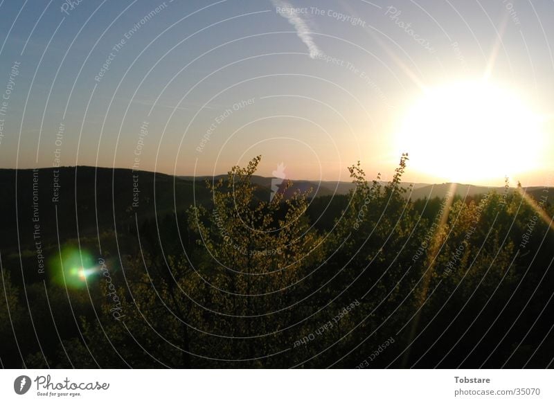 Sauerland Sonnenuntergang Berge u. Gebirge Natur bergland gestellt