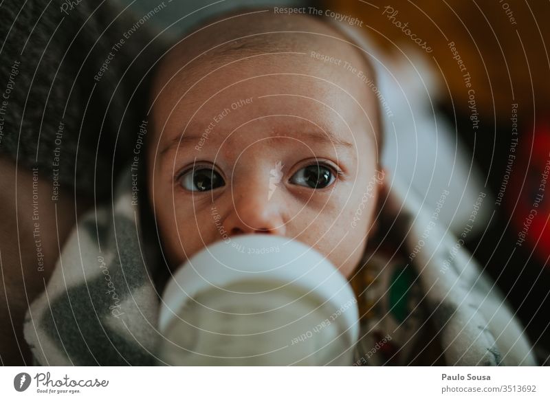 Flaschennahrung für Säuglinge Mutterschaft Baby Futter neugeboren Mensch Kaukasier schön niedlich Pflege Kind Leben Farbfoto Liebe Ernährung melken Babyflasche