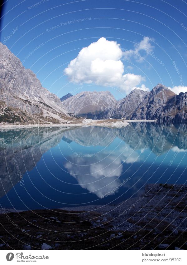 Lüner See im Montafon Reflexion & Spiegelung Berge u. Gebirge Wasser Sonne