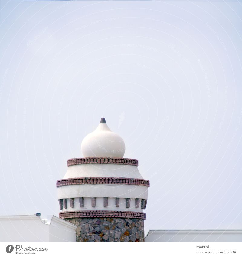 Turm Haus Mauer Wand weiß Turmspitze Naher und Mittlerer Osten Bauweise Architektur Ägypten Reisefotografie Ferne Maurisch Farbfoto Außenaufnahme