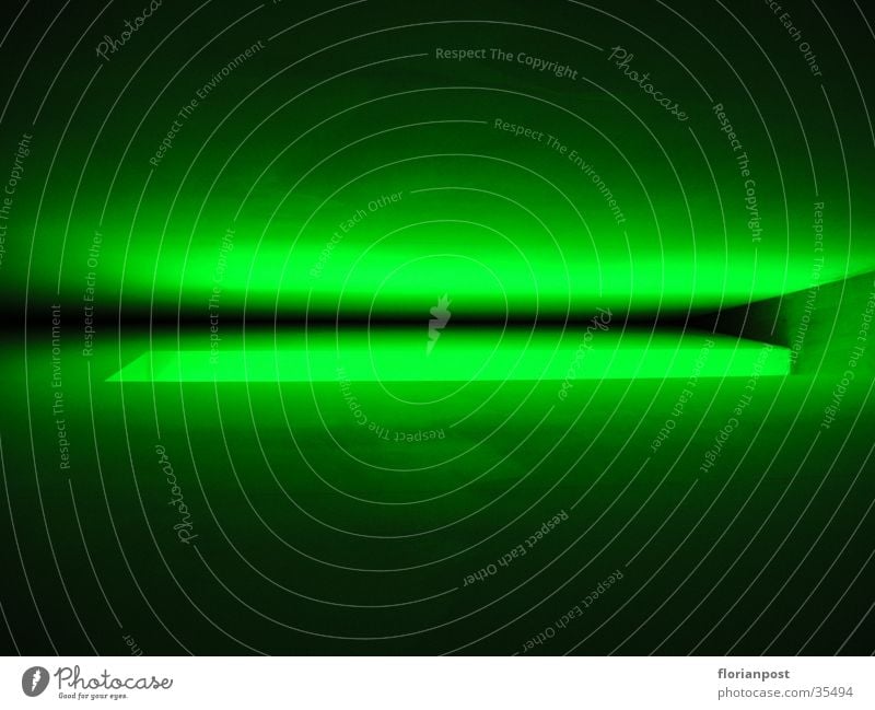 Green Licht grün Reflexion & Spiegelung Ausstellung Messe Austellung Flick Farbe