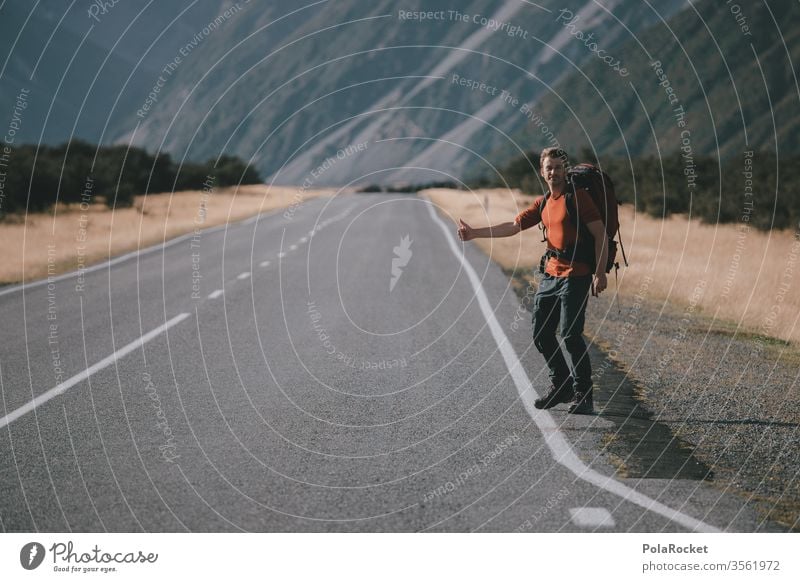 #AS# Nächster Halt- Freiheit Ausflug Umwelt Abenteuer Berge u. Gebirge Ferien & Urlaub & Reisen Landschaft Natur Farbfoto Außenaufnahme Straßenrand Fernweh