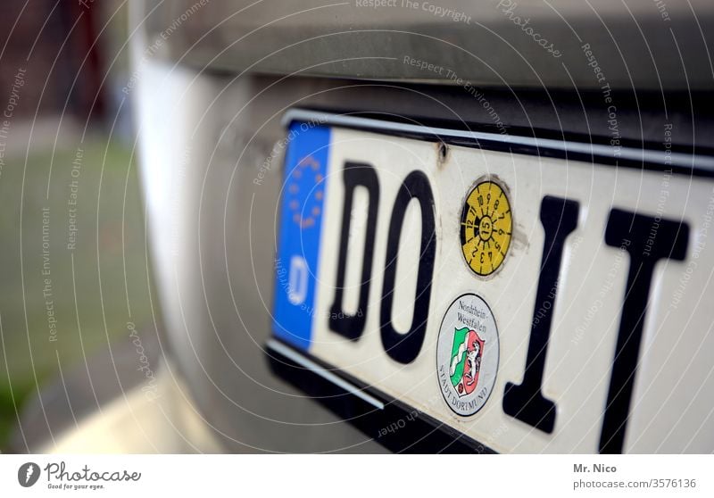 Do it ! do it do it yourself PKW Nummernschild Fahrzeug Autokennzeichen kfz kennzeichen heimwerken Schilder & Markierungen KFZ Dortmund Nordrhein-Westfalen