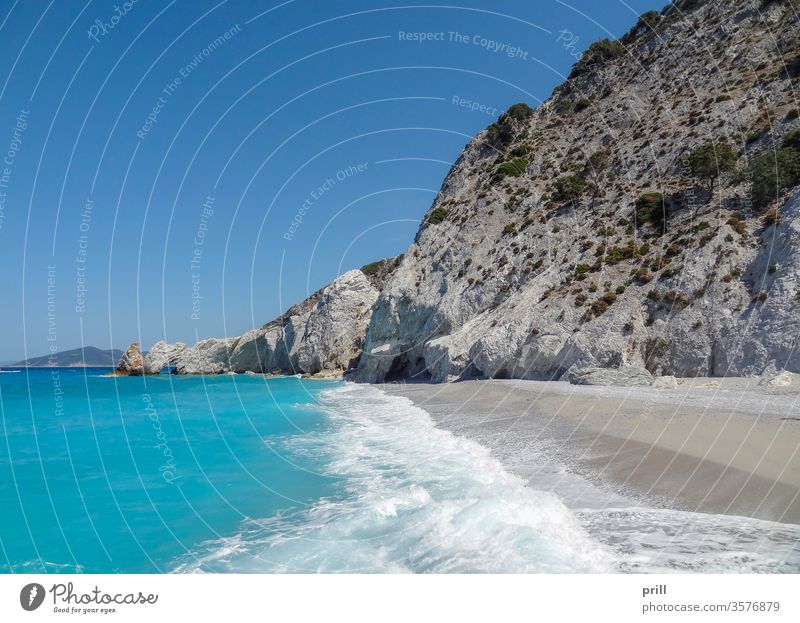 Lalaria-Strand in Skiathos lalaria Strang sporaden skiathos griechenland Sommer insel felsige küste Ferien Urlaub Landschaft sonnig Sand Küste Busch