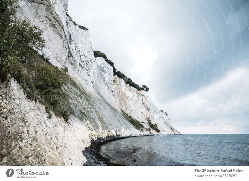 Weisser Fels Dänemark - Mons Klint Himmel Felsen weiß Strand Ferien & Urlaub & Reisen Landschaft Tourismus Feslen gestein struktur Muster Meer Wolken