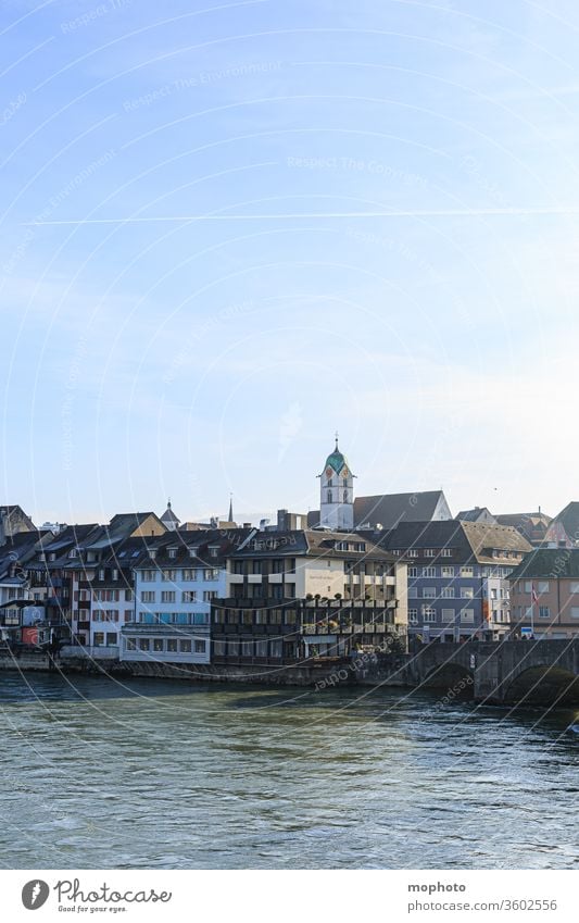 Gebäude am Rhein, Altstadt, Rheinfelden, Aargau Häuser aargau altstadt baden baden-württemberg brücke brückenbogen deutschland fließen fluss grenze grenzfluss