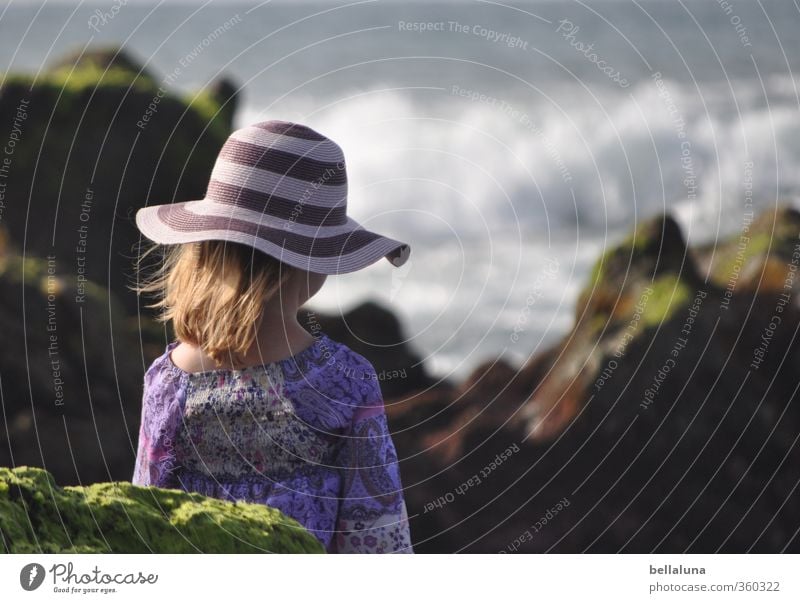 Hörst du, was das Meer dir sagt... Mensch feminin Kind Mädchen Kindheit Leben Körper Kopf Haare & Frisuren Rücken Arme 1 8-13 Jahre Natur Luft Wasser