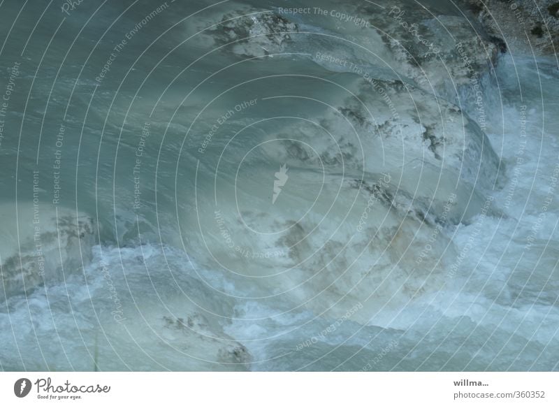 lebendigkeit | AST6 Wasser Bach Fluss kalt türkis Strömung Mühlbach Stein Farbfoto Außenaufnahme Strukturen & Formen Menschenleer
