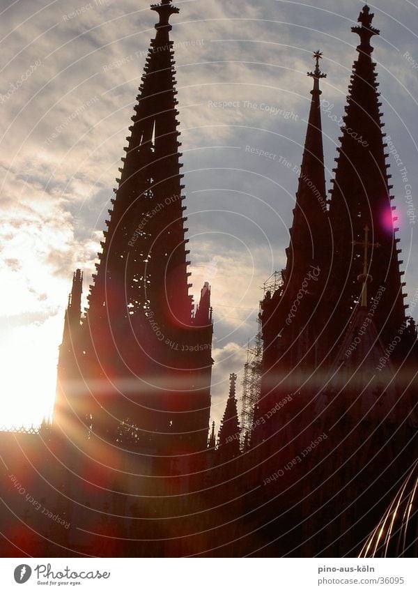 Kölner Dom Gotik Gebäude Gotteshäuser Sonne Architektur