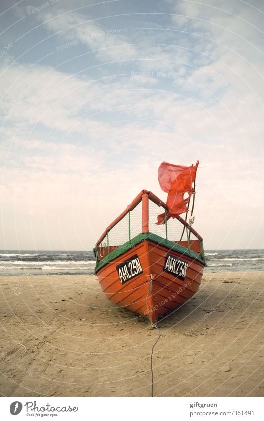 trockenübung Arbeit & Erwerbstätigkeit Beruf Arbeitsplatz Wirtschaft Umwelt Natur Urelemente Sand Wasser Himmel Wolken Wind Wellen Küste Strand Ostsee Meer alt