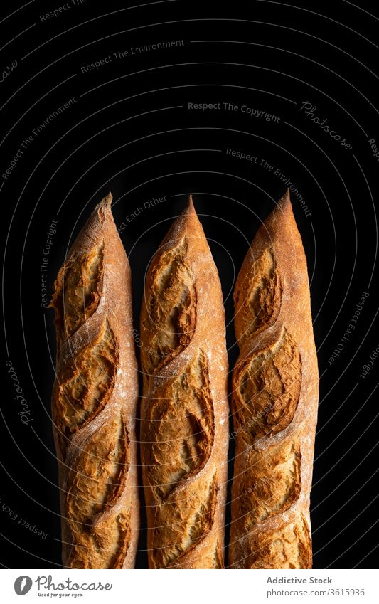 Frisches schmackhaftes Brot Baguette Bäckerei gebacken knirschen geschmackvoll Koch frisch lecker kulinarisch Gebäck Lebensmittel Mahlzeit Feinschmecker