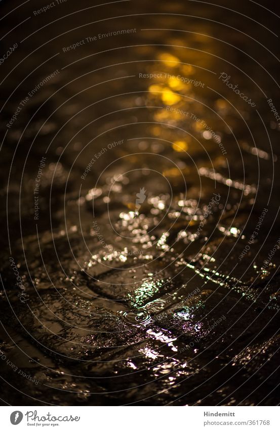 AST6 Inntal | Lightblick Wasser Wassertropfen Sommer schlechtes Wetter Unwetter Regen Gewitter Straße Wege & Pfade Stein nass gelb grau schwarz weiß Optimismus