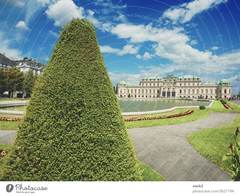 Weiter Blick Schloss Park berühmt Berühmte Bauten Sehenswürdigkeit Schlosspark Barock vornehm historisch Architektur Außenaufnahme Farbfoto Historische Bauten