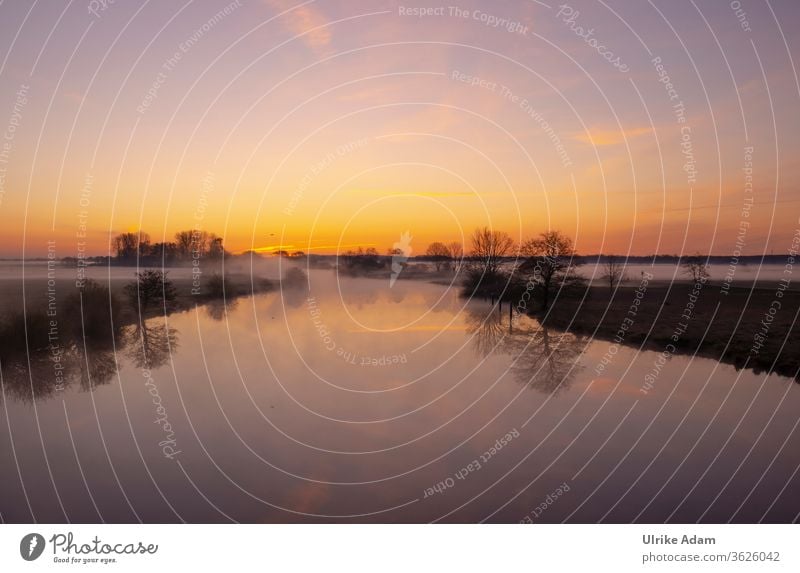 Nebel Impressionen im Teufelsmoor bei Worpswede / Bremen Sonnenaufgang mystisch Osterholz-Scharmbeck Hamme Fluss Landschaft Naturschutzgebiet diesig nebelig