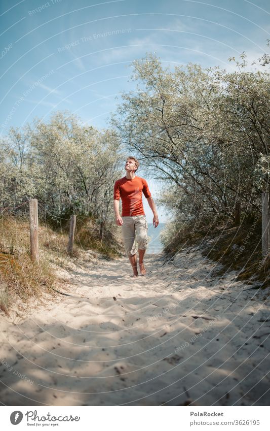 #A# Ostsee und zurück verträumt Ostseeküste Zukunft Wasser laufen Farbfoto Mecklenburg-Vorpommern Sand Tourismus Natur Außenaufnahme Idylle Meer