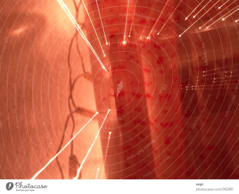 Lichtstrahl Strahlung Gardine Bewegung Langzeitbelichtung Fenster Fototechnik