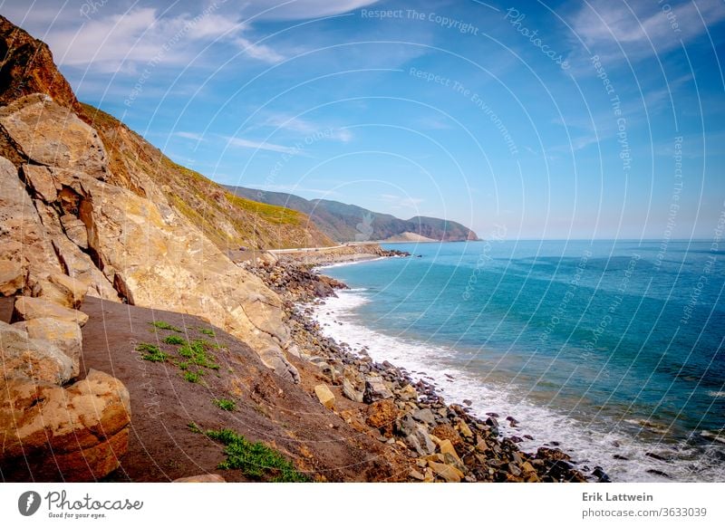 Exklusive Villen am Strand von Malibu am Pacific Coast Highway Kalifornien Küste Meer Sand MEER Wasser Himmel Sommer USA blau Landschaft reisen Engel