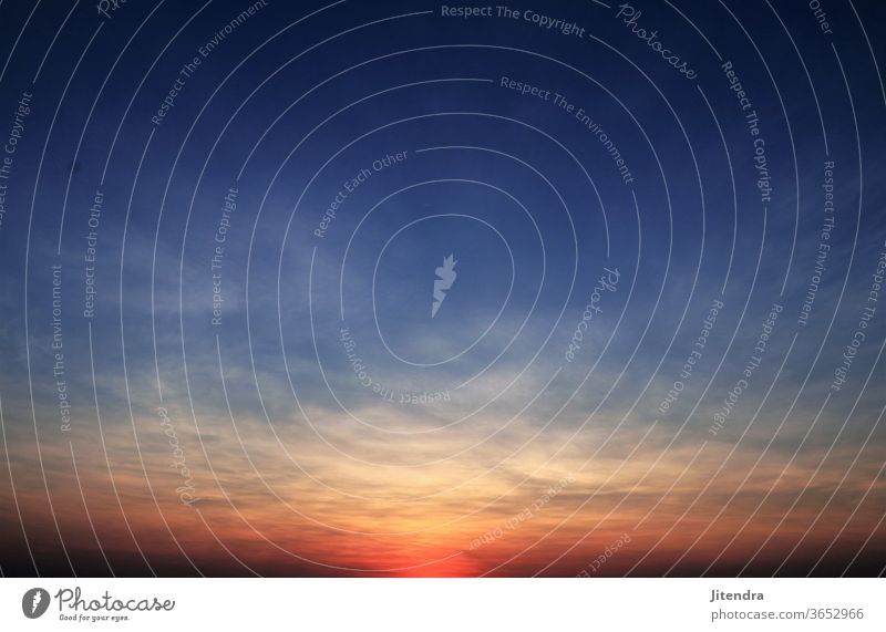 Sonnenuntergang weiter Himmel Landschaft Abend Abendsonne Farbfoto Wolken Abenddämmerung Natur Dämmerung Außenaufnahme Sonnenlicht Menschenleer Umwelt Horizont