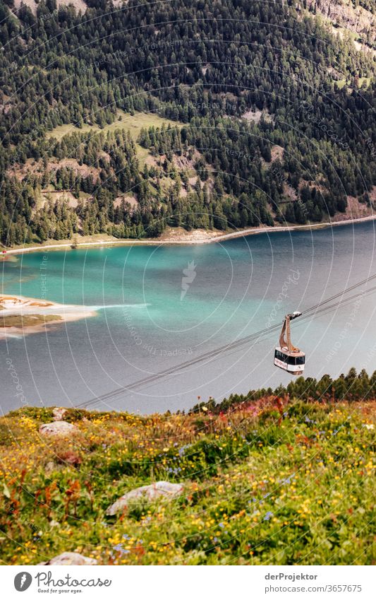 Seilbahn am Silsersee St. Moritz Schweizer Alpen Graubünden Engadin wanderlust Wanderausflug Wandertag Naturschutz Ausdauer Tatkraft Willensstärke Tourismus