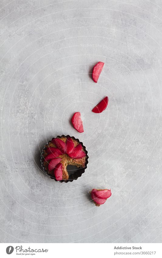 Obstkuchen auf dem Tisch Frucht Pasteten Kuchen sortiert verschiedene lecker Bäckerei reif schmackhaft frisch Lebensmittel Dessert süß organisch Ordnung