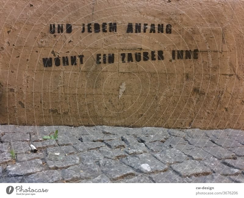 UND JEDEM ANFANG WOHNT EIN ZAUBER INNE - gezeichnet & gemalt Zauberei u. Magie Anfang anfangen Anfang und Ende Anfang vom Ende anfangsphase zauber zauberhaft