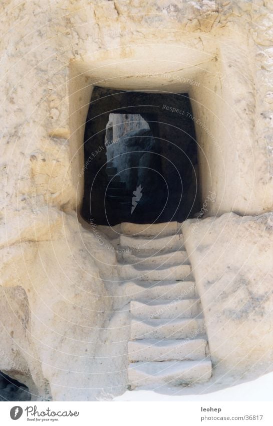 treppe in göreme, türkei Türkei Tuffstein Eingang Architektur höhlenkirchen Treppe