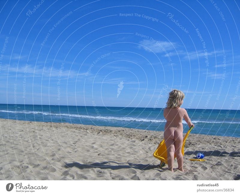 Strandengel Mädchen Meer blond