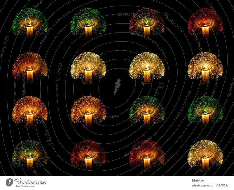 Hosentaschenfeuerwerk mehrfarbig Nacht Lampe Licht Siebziger Jahre Glasfaser Nachtruhe Fototechnik sampler Farbe knallig