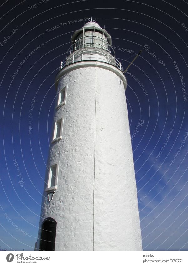 LEUCHTTURM | WEISS Leuchtturm weiß Wolken Australien Tasmanien Architektur Blauer Himmel Turm