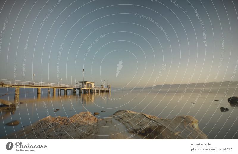 Wasserburg im Landkreis Lindau am Bodensee Langzeitbelichtung Sky Contrast Landscape Romantik ocean Landschaft genießen Natur Umwelt Himmel Horizont Wetter See