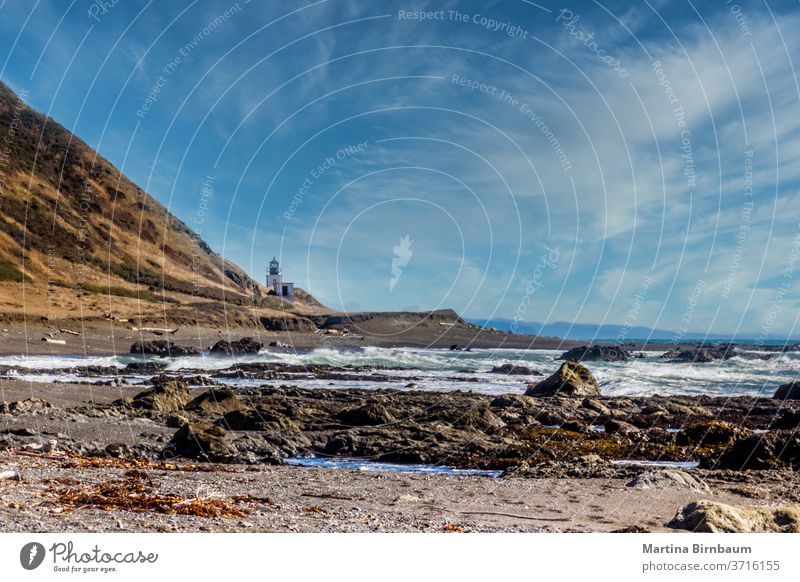 Verlassener Leuchtturm von Punta Gorda, Verlorene Kosten, Kalifornien USA Küste punta verirrt Haus Pazifik Landschaft reisen Strand Licht Meer blau Wasser alt