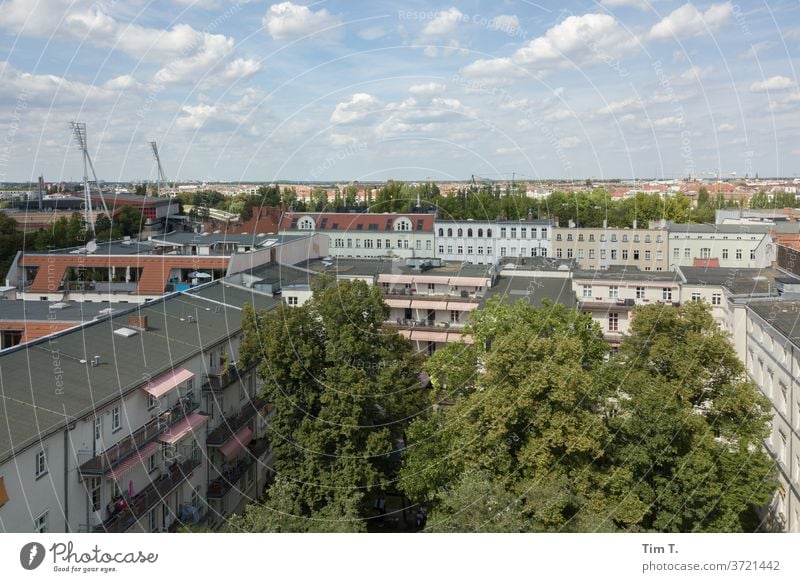 Prenzlauer Berg Berlin Kastanienbaum Stadt Dach Stadtzentrum Himmel Wolken Skyline Hauptstadt Außenaufnahme Menschenleer Tag Altstadt Farbfoto