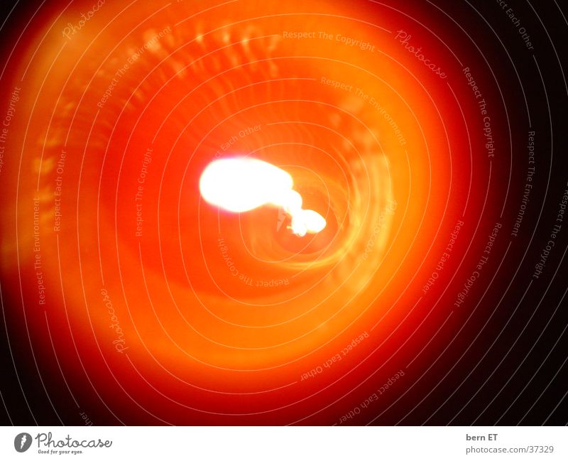 Candle brennen Kerze rot rund Häusliches Leben Lampe Flamme