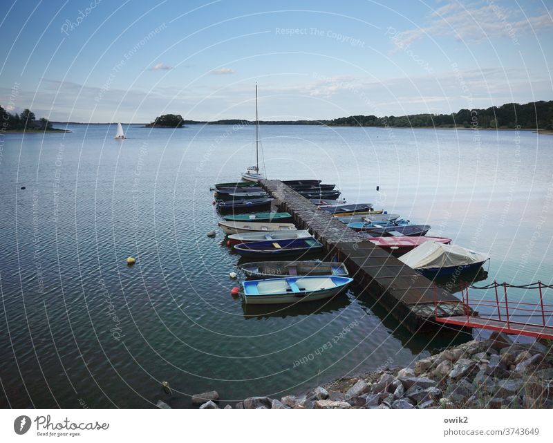 Port Anlegestelle Farbfoto Außenaufnahme Menschenleer Idylle ruhig Gelassenheit Schönes Wetter Horizont Wasser Ferien & Urlaub & Reisen Textfreiraum oben