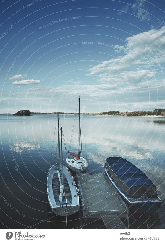 Gleichgewicht Anlegestelle Farbfoto Außenaufnahme Menschenleer Schönes Wetter Gelassenheit ruhig Idylle Horizont Wasser Ferien & Urlaub & Reisen