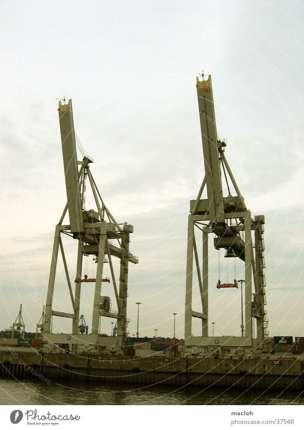 elefanten Kran Elefant Zwilling Güterverkehr & Logistik Industrie Hafen Container Hamburg