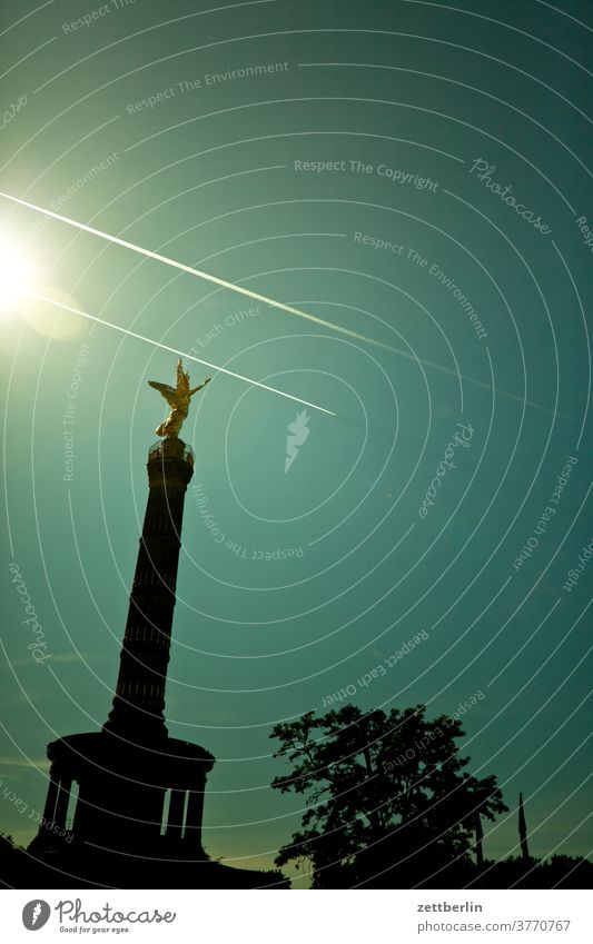 Siegessäule again abend baum berlin blattgold denkmal deutschland dämmerung else feierabend figur goldelse großer stern hauptstadt himmel mahnmal menschenleer