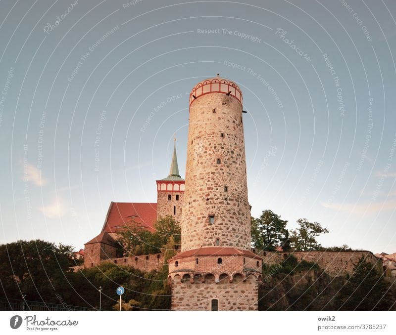 Archaisch Bautzen Kleinstadt Deutschland Stadtzentrum Lausitz Altstadt Bauwerk Turm Sehenswürdigkeit Wahrzeichen alt authentisch fest historisch Mittelalter