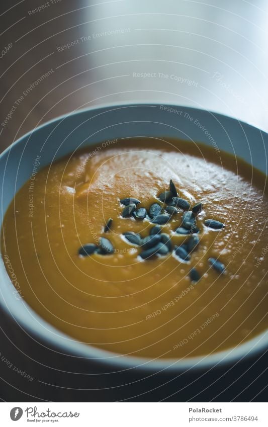 #A# Zeit der Kürbissuppe Kürbiszeit Kürbiskern Vegetarische Ernährung Herbst herbstlich Herbstbeginn Herbstgefühle Essen Mittagessen Farbfoto Gemüse