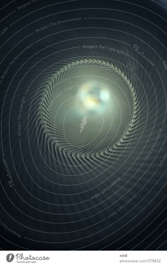 tunnelblick Metall Kunststoff Design Mittelpunkt Neugier Optimismus Präzision Symmetrie Unendlichkeit tief Spirale Furche Kreis rund Rohrleitung Farbfoto