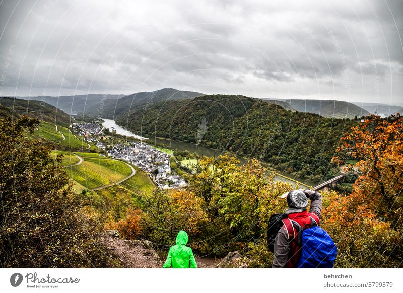 wandern im herbst Stadt Wald Ferien & Urlaub & Reisen Natur Außenaufnahme Umwelt Wolken Himmel Landschaft Farbfoto Berge u. Gebirge Tourismus Ausflug Ferne