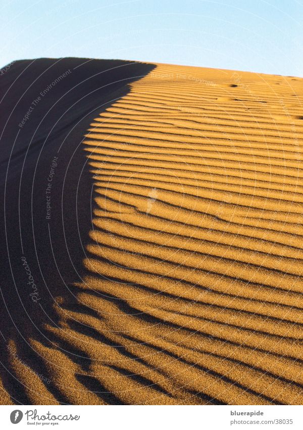 Sanddüne Ferien & Urlaub & Reisen Wellen rot gelb Strukturen & Formen Wüste Himmel Linie Schatten