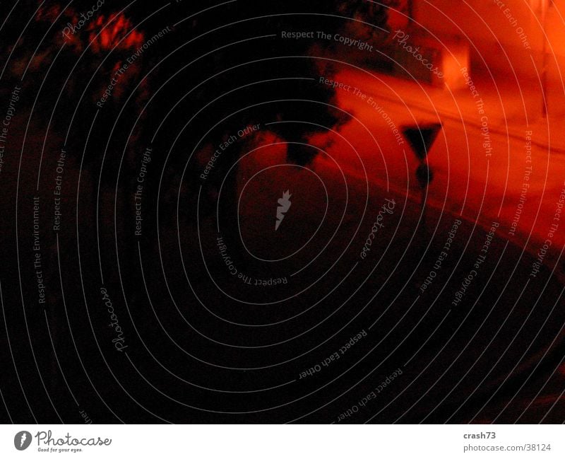 Nachtstrasse schwarz rot Dinge Straße Schilder & Markierungen sign