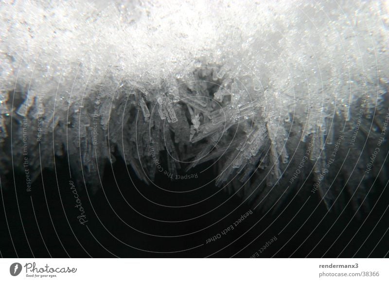 Schneekristall Winter Nahaufnahme weiß Kristallstrukturen